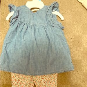 Ralph Lauren chambray dress with floral pants